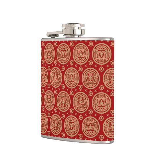 Aztekisches Muster Flachmann (Links)