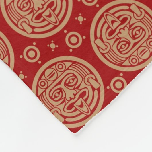 Aztekisches Muster Fleecedecke (Ecke)