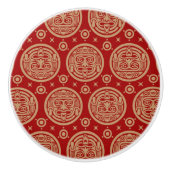 Aztekisches Muster Keramikknauf (Vorderseite)