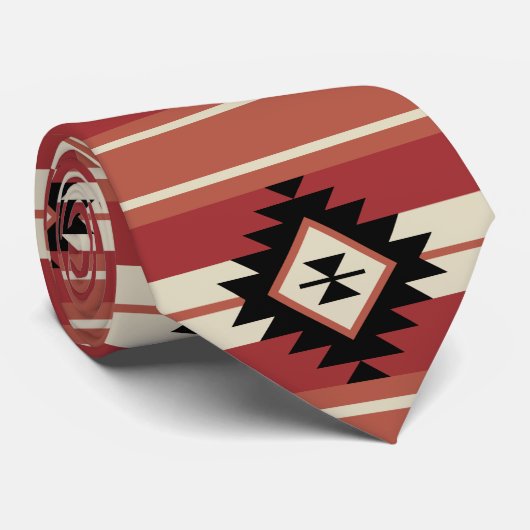 Aztekisches Muster Krawatte (Gerollt)