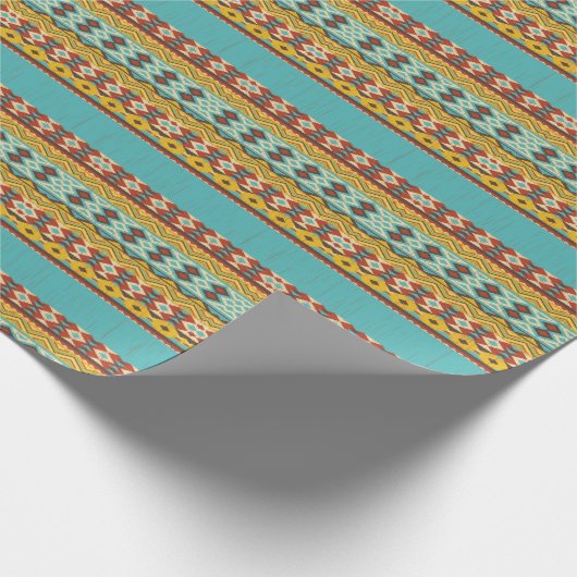 Aztekisches Muster-Packpapier Geschenkpapier (Ecke)