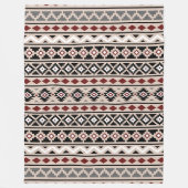 Aztekisches Muster-Schwarz-weißes Grau des Fleecedecke (Vorderseite)