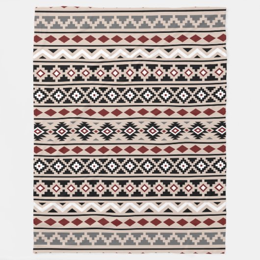 Aztekisches Muster-Schwarz-weißes Grau des Fleecedecke (Vorderseite)