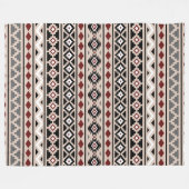 Aztekisches Muster-Schwarz-weißes Grau des Fleecedecke (Vorderseite (Horizontal))