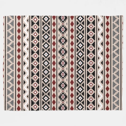 Aztekisches Muster-Schwarz-weißes Grau des Fleecedecke (Vorderseite (Horizontal))