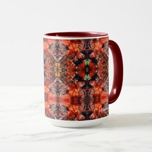Aztekisches rotes Abenteuer Tasse (VorderseiteRechts)