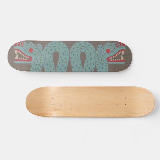 Aztekisches Schlangen-Skateboard Skateboard (Horizontal)