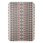 Aztekisches Schwarz-weißer grauer roter Sand des Badematte (Vorderseite Vertikal)