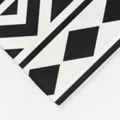 Aztekisches Schwarzes des Wesentlich-Muster-III Fleecedecke (Ecke)