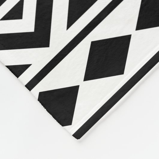 Aztekisches Schwarzes des Wesentlich-Muster-III Fleecedecke (Ecke)