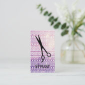 aztekisches Stammes- Galaxierosa lila Visitenkarte (Stehend Vorderseite)