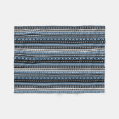 Aztekisches Stammes- Muster/blaues graues Fleecedecke (Vorderseite (Horizontal))