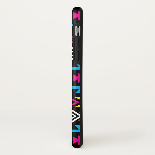 Aztekisches stilisiertes großes Muster II CMYBW Case-Mate iPhone Hülle (Hinten/Links)