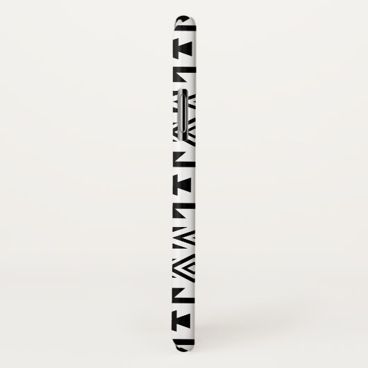 Aztekisches stilisiertes großes Schwarzes des Case-Mate iPhone Hülle (Hinten/Rechts)