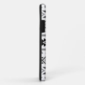 Aztekisches stilisiertes Monochrom Case-Mate iPhone Hülle (Hinten/Rechts)