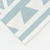 Aztekisches stilisiertes Muster-Enten-Ei-Blau u. Fleecedecke (Ecke)