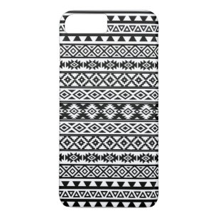Aztekisches stilisiertes Muster-Schwarzes u. Weiß Case-Mate iPhone Hülle