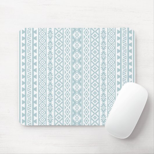 Aztekisches stilisiertes (V) Muster-Enten-Ei-Blau Mousepad (Mit Mouse)
