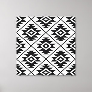 Aztekisches Symbol stilisiertes großes Ptn Leinwanddruck