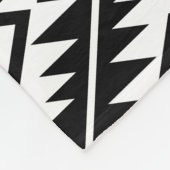 Aztekisches Symbol stilisiertes großes Ptn Weiß Fleecedecke (Ecke)