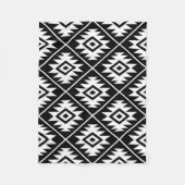 Aztekisches Symbol stilisiertes großes Ptn Weiß Fleecedecke (Vorderseite)