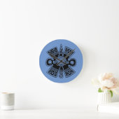 Aztekisches Universum Runde Wanduhr (Zuhause)