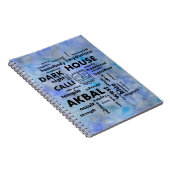 Aztekisches Wort-Wolke Akbal Calli Mayanotizbuch Notizblock (Rechte Seite)