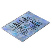 Aztekisches Wort-Wolke Akbal Calli Mayanotizbuch Notizblock (Linke Seite)