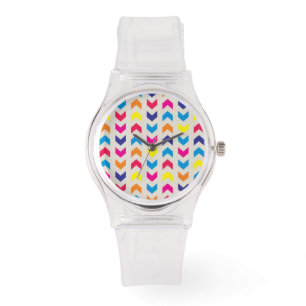 Aztekisches Zickzack buntes Armbanduhr