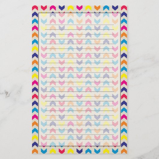 Aztekisches Zickzack buntes Briefpapier (Vorderseite)