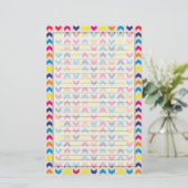 Aztekisches Zickzack buntes Briefpapier (Stehend Vorderseite)