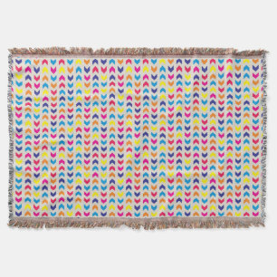 Aztekisches Zickzack buntes Decke