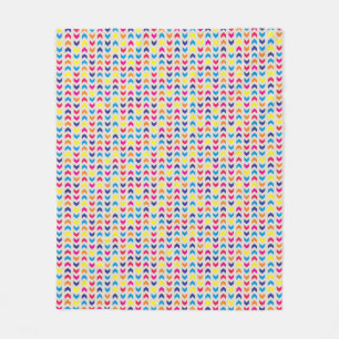 Aztekisches Zickzack buntes Fleecedecke