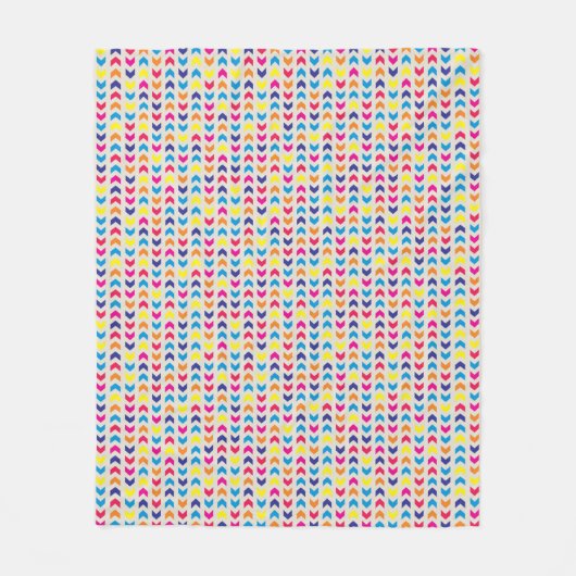 Aztekisches Zickzack buntes Fleecedecke (Vorderseite)