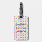 Aztekisches Zickzack buntes Gepäckanhänger (Rückseite vertikal)