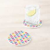 Aztekisches Zickzack buntes Getränkeuntersetzer (Seite)