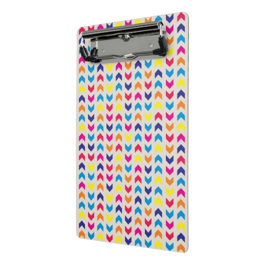 Aztekisches Zickzack buntes Mini Klemmbrett (Gewinkelt2)