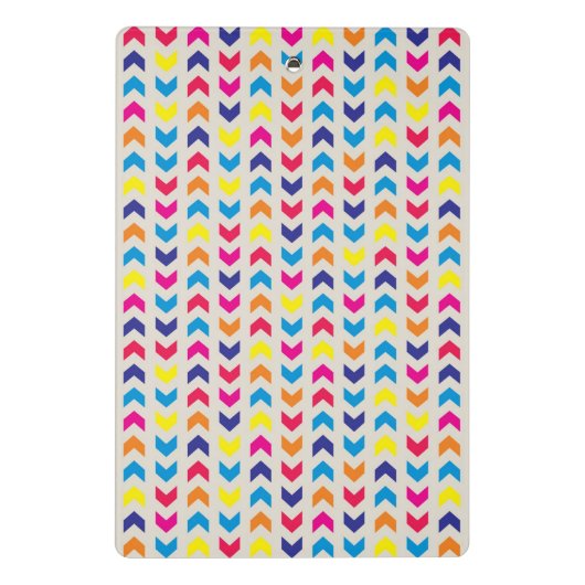 Aztekisches Zickzack buntes Mini Klemmbrett (Rückseite)