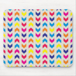 Aztekisches Zickzack buntes Mousepad