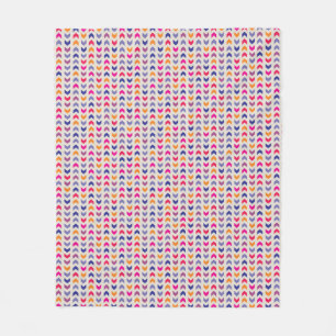 Aztekisches Zickzack buntes Muster Fleecedecke