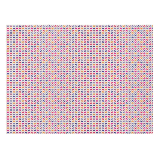 Aztekisches Zickzack buntes Muster Tischdecke (Vorderseite (Horizontal))