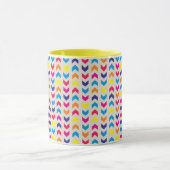 Aztekisches Zickzack buntes Tasse (Zentrum)