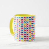 Aztekisches Zickzack buntes Tasse (Vorderseite Links)