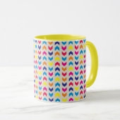Aztekisches Zickzack buntes Tasse (VorderseiteRechts)