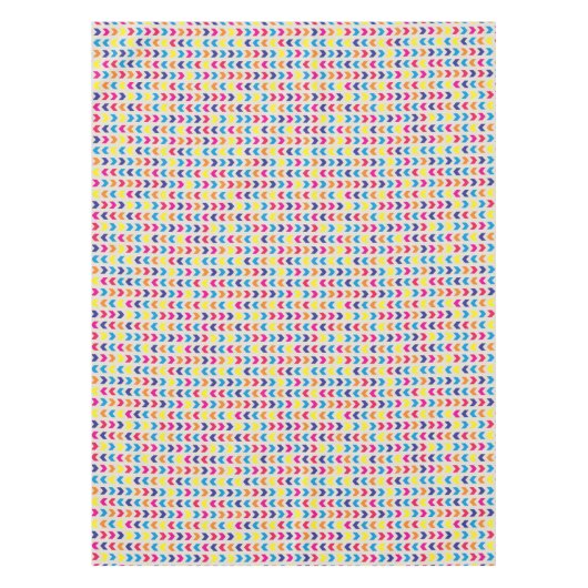 Aztekisches Zickzack buntes Tischdecke (Vorderseite)