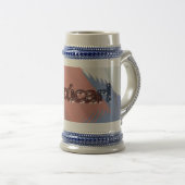 Azucar! auf kubanischer Flagge Bierglas (VorderseiteRechts)