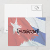 Azucar! auf kubanischer Flagge Postkarte (Vorne/Hinten)
