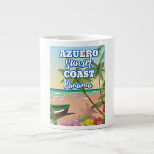 Azuero Sunset Coast Panama Beach Reiseplakat Jumbo-Tasse