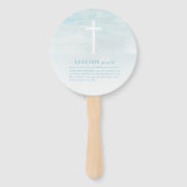 Azul Bautizo Recuerdo Abanico de Mano Hand Fans Fächer (Rückseite)
