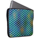 azul esverdeada com círculos que parecem furos laptopschutzhülle (Vorne Rechts)